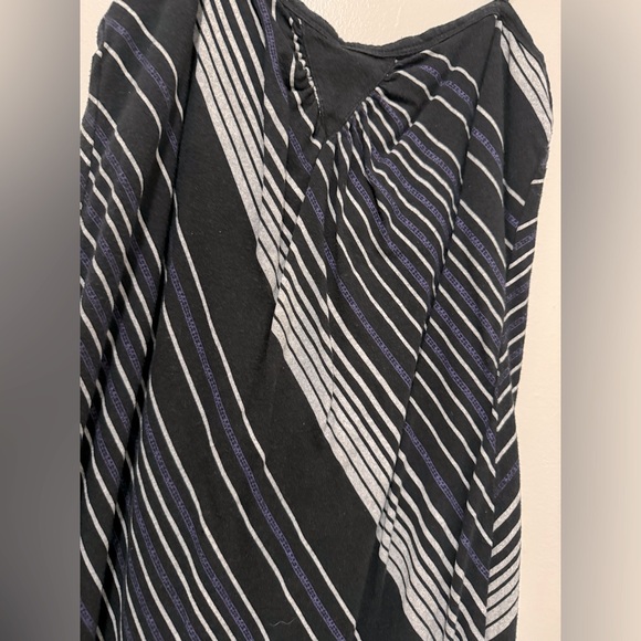 Women's - Volcom Black/Purple/White Diagonal Striped Skater Tank - Small - Picture 3 of 7
